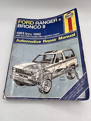 Haynes 36070(1026) Repair Manual For Ford Ranger & Bronco II 2WD 4WD 1983 - 1992 • $11.95