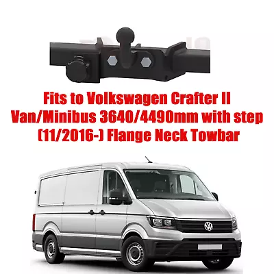 Flange Neck Tow Bar For VW Crafter II (2016-) & 13 Pin Bypass Relay Kit V039 • $341.91