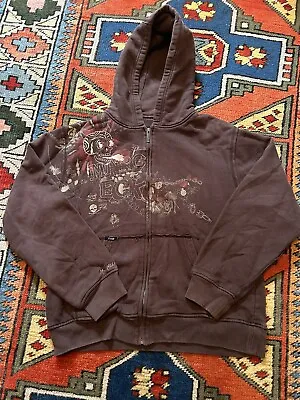 MARC ECKO Hoodie Sweatshirt Mens Small Brown Full Zip • $40