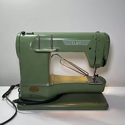 Vintage Elna Portable Green Supermatic Sewing Machine In Case 722010 Switzerland • $25.97