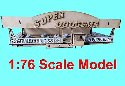 1:76 Scale Showman's 12 Car Fairground Dodgems Ride MDF Model Kit • £28