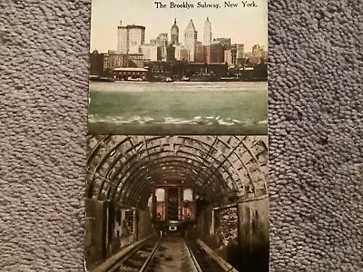 Vintage Postcard View Of The Brooklyn Subway New York City • $1.99