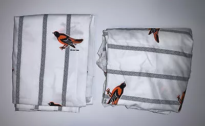 1996 MLB Baseball Full Flat & Fitted Bed Sheets Bibb Company Baltimore Orioles • $105.26