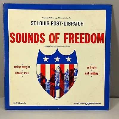 Melvyn Douglas Vincent Price  Ed Begley Sounds Of Freedom - 1958 12  Vinyl • $65