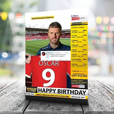 Middlesbrough Birthday Card - Personalised With Any Name And Age. Football Club • £3.99