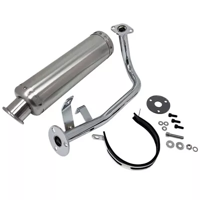 Exhaust Muffler System For GY6 50cc/80cc 4 Stroke Scooters With A 10  Rear Rim • $74.90