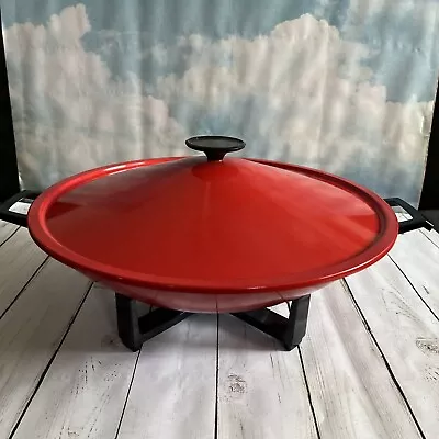 Vintage West Bend Electric Wok Model 5109 Red • $30