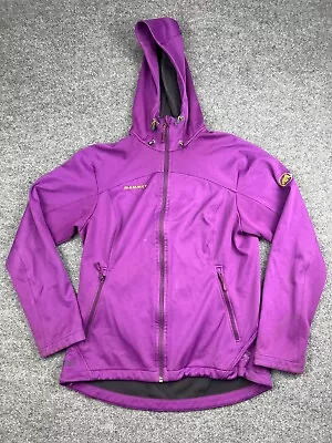 Mammut Snowcre Jacket Women's Large Purple Full Zip Hooded Zipped Pockets • $17