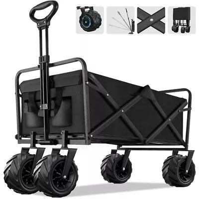 Wagon Folding Cart Collapsible Garden Beach Utility Outdoor Camping Sports • $62.98