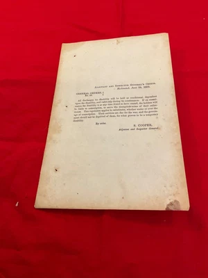 $75 • Buy Confederate Army General Order Discharges For Disability Conditional R12