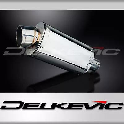 Delkevic Motorcycle 225mm Oval Stainless Exhaust Silencer End Can With Straps • $142.97