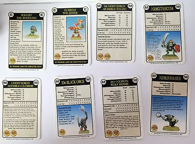 Warhammer Quest Lair Of The Orc Lord Cards X 20  (Incomplete) • £35