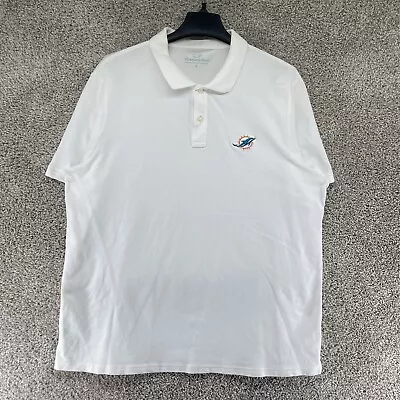 $16.99 • Buy Vineyard Vines Miami Dolphins Polo Shirt Mens L White Casual Short Sleeve Logo