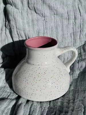 Vintage Ceramic Confetti Speckled Heavy Bottom No Spill Coffee Mug Vase • $21.95