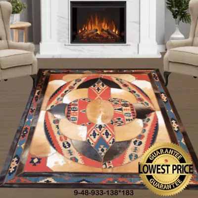 New 100% Cowhide And Kilim Rugs Carpet Patchwork Cowskin  Area Rug 48 • $280