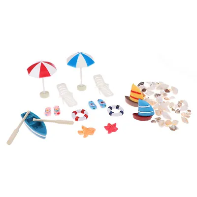 1:12 Dollhouse Miniature Deck Chair Beach Umbrella Boat Shell Kits Decor_FM • $4.87