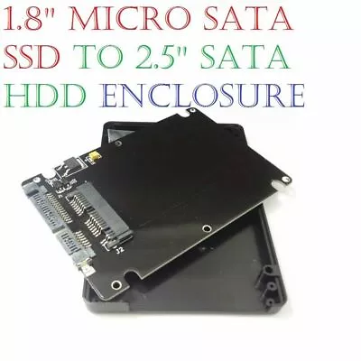 £4.99 • Buy 1.8'' Micro SATA SSD To 2.5  SATA HDD Converter Adapter Card Enclosure Case