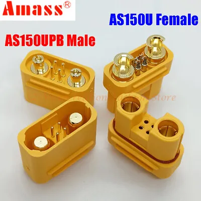 Amass AS150UPB Male  AS150U Female Copper Plated Connector Plug For RC Drone Car • $25.76
