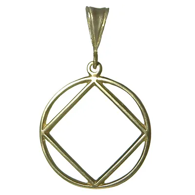 NA Narcotics Anonymous Jewelry Symbol Pendant #1181 Large Size Brass  • $15