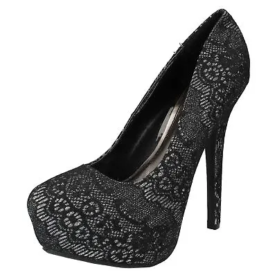 SALE Anne Michelle L2233 Ladies Pewter Glitter Stiletto Court Shoes • $7.68