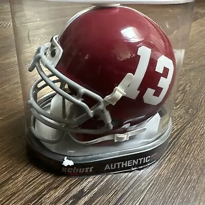 Schutt Authentic #13  Miniature Football Helmet Maroon/Red • $20