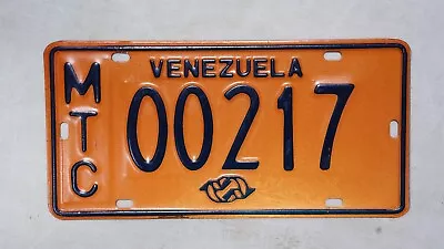 VENEZUELA - MTC License Plate Low # 00217 • $59.99