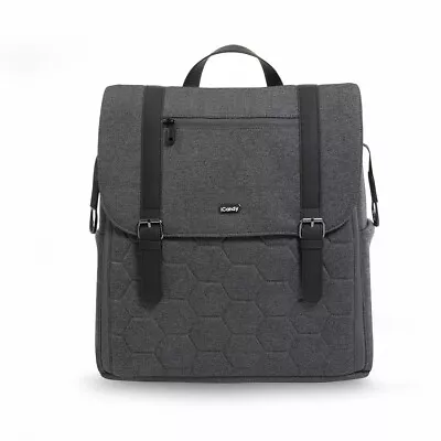 ⭐️ ICandy CORE GREY TRUFFLE TWILL RUCKSACK BABY CHANGING BAG PRAM ORGANISER NEW • £94.95