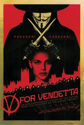 $21.80 • Buy V For Vendetta Scroll Movie Poster Big 24 X36  For Wall Home Decor Print