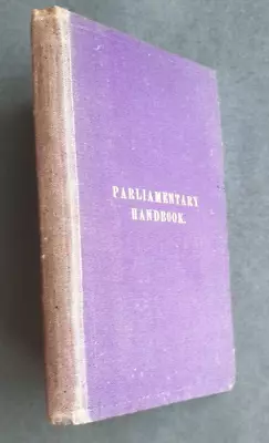 Parliamentary Handbook .... Legislative Council Tasmania Dr Edwin Nowell 1887 • $49.95