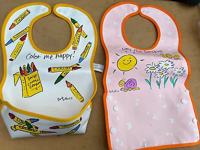 Bulk Lot 10 X Washable Waterproof Baby Bibs Wipe Clean • $26.95