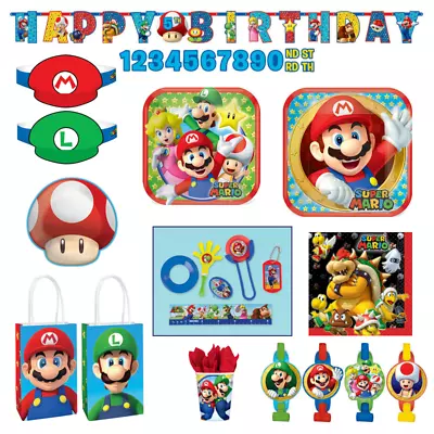 Super Mario Tableware Party Supplies Kids Children Birthday Decoration • $5.99