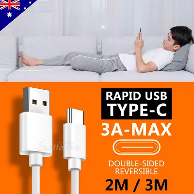 Rapid Charging USB Type C Cable Charger For Samsung S24 S23 S22 S21 S20 Ultra • $5.50