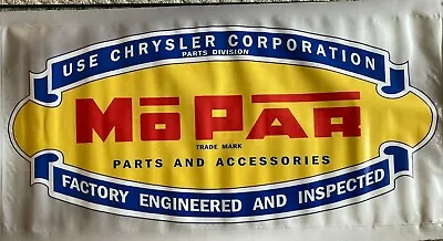 MOPAR Chrysler Factory Parts (24) Yellow Vinyl Banner 24 X48  . • $49.75