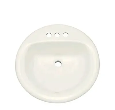 PROFLO PF194RBS PROFLO PF194R 19  Round Drop In Vitreous China Sink With 3 Holes • $58.99