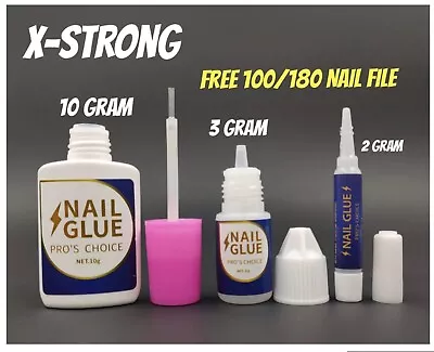 £24.95 • Buy Extra Strong Nail Glue With Brush 10 Gram Uv Gel Acrylic Nails💅fake Nail Glue💅
