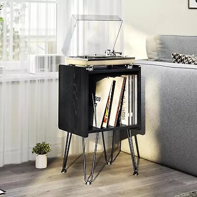 Vinyl Record Player Stand Album Turntable Storage Cabinet Night Stand Side Table • $54.99