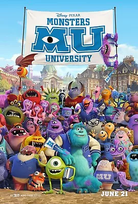 Monsters University 27x40 Original Theater Double Sided Movie Poster • $19.97