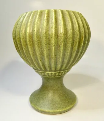 McCOY Pottery Floraline #407 Green Footed PLANTER FLOWER POT Mt Clemens • $20