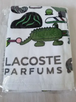 Lacoste Parfums Green And Cream Jeremyville Gym/Sports/Travel Hand Towel • £12.50