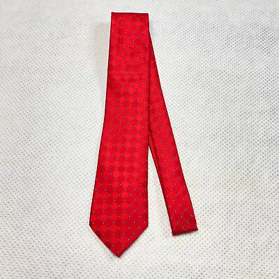 Twenty Dollar Tie Mens Tie One Size Red Geometric Classic 100% Silk Career New  • $20
