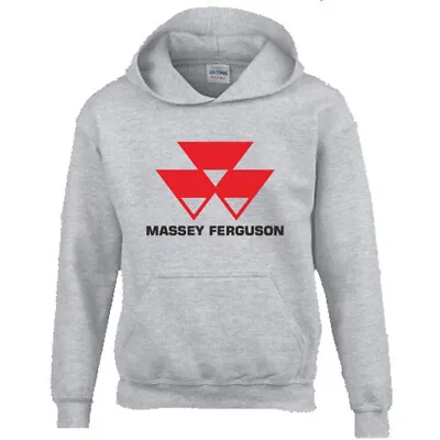 Massey Ferguson Tractor Logo Men's Grey Hoodie Sweatshirt Size S-3XL • $39.89