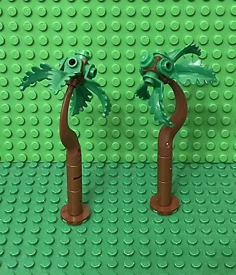 Lego 2 Complete Palm Tree With Green Curved Leaf (upright Leaves) City / Friends • $10.15