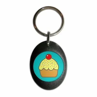 £3.99 • Buy Cupcake - Plastic Oval Key Ring Colour Choice New