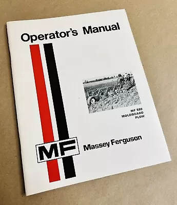 Massey Ferguson Mf 880 Moldboard Plow Operators Manual Owners Book Settings • $10.97