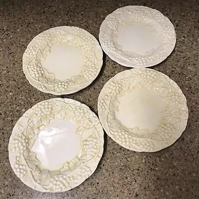 4 HORCHOW  HCH20  Italy Embossed Grapes Salad/Dessert Plates • $29.90