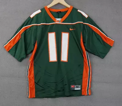 Vintage Nike University Miami Hurricanes Ken Dorsey #11 Football Jersey Size Med • $39.99