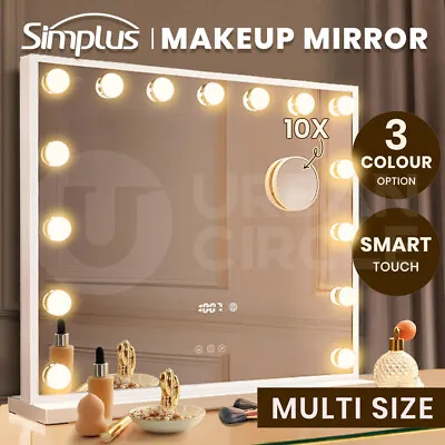 Simplus LED Hollywood Mirror Vanity Makeup Mirrors Lights Free Standing • $178.99