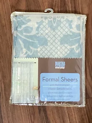 NEW Martha Stewart Formal Window Sheer Damask Curtain Panel 50 X 63 • $9.95