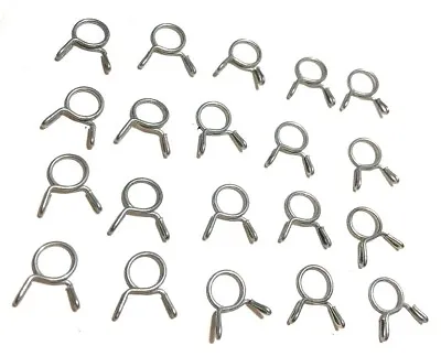 20 Piece 8mm Fuel Line Hose Tubing Tube Spring Clip Clamps • $10.95