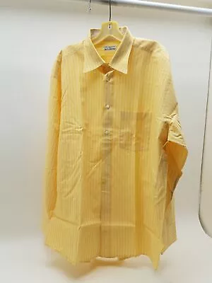Men's MAUS & HOFFMAN Yellow & White Button Up Shirt XXL • $29.99